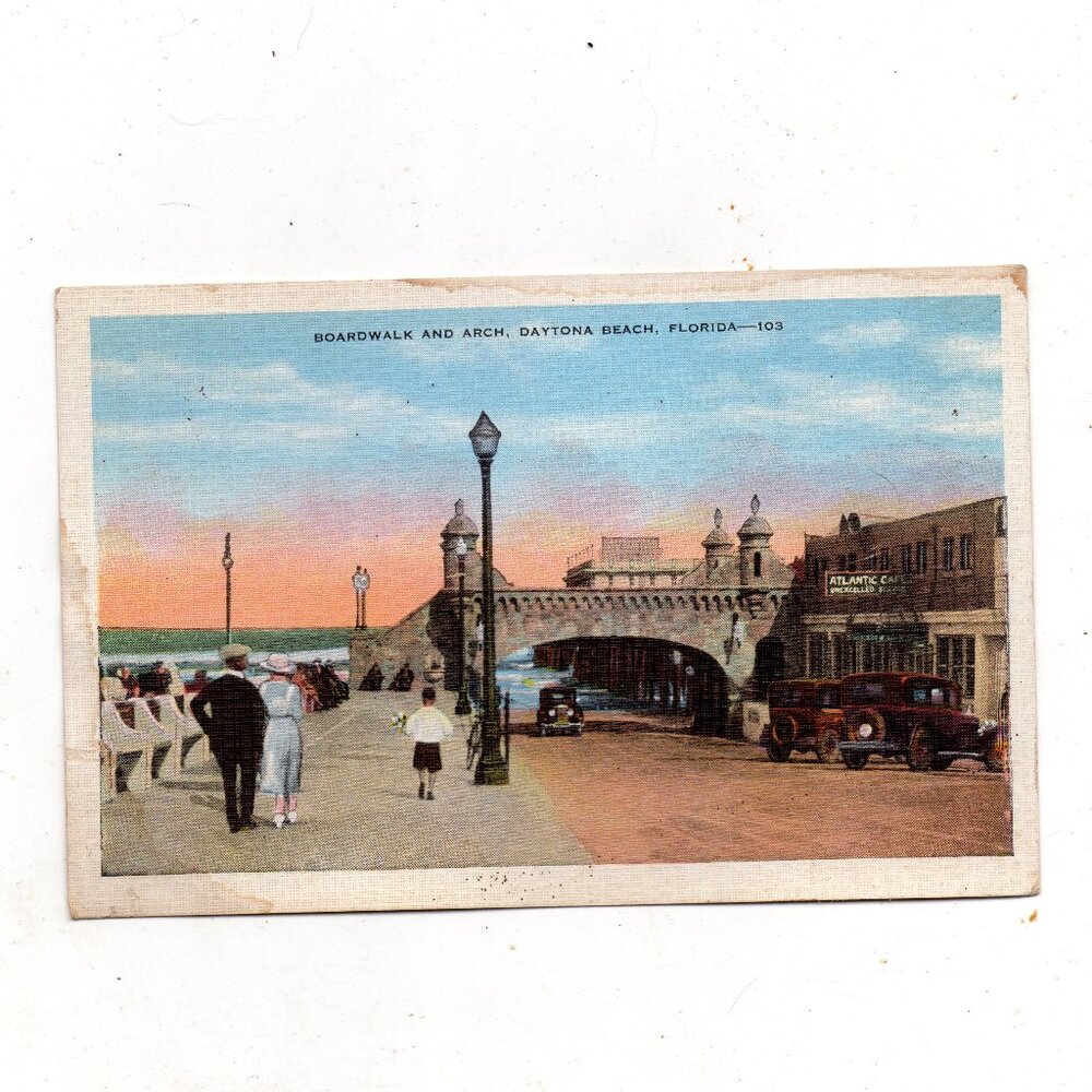 Vintage Postcard - Daytona Beach Florida (circa 1930s)